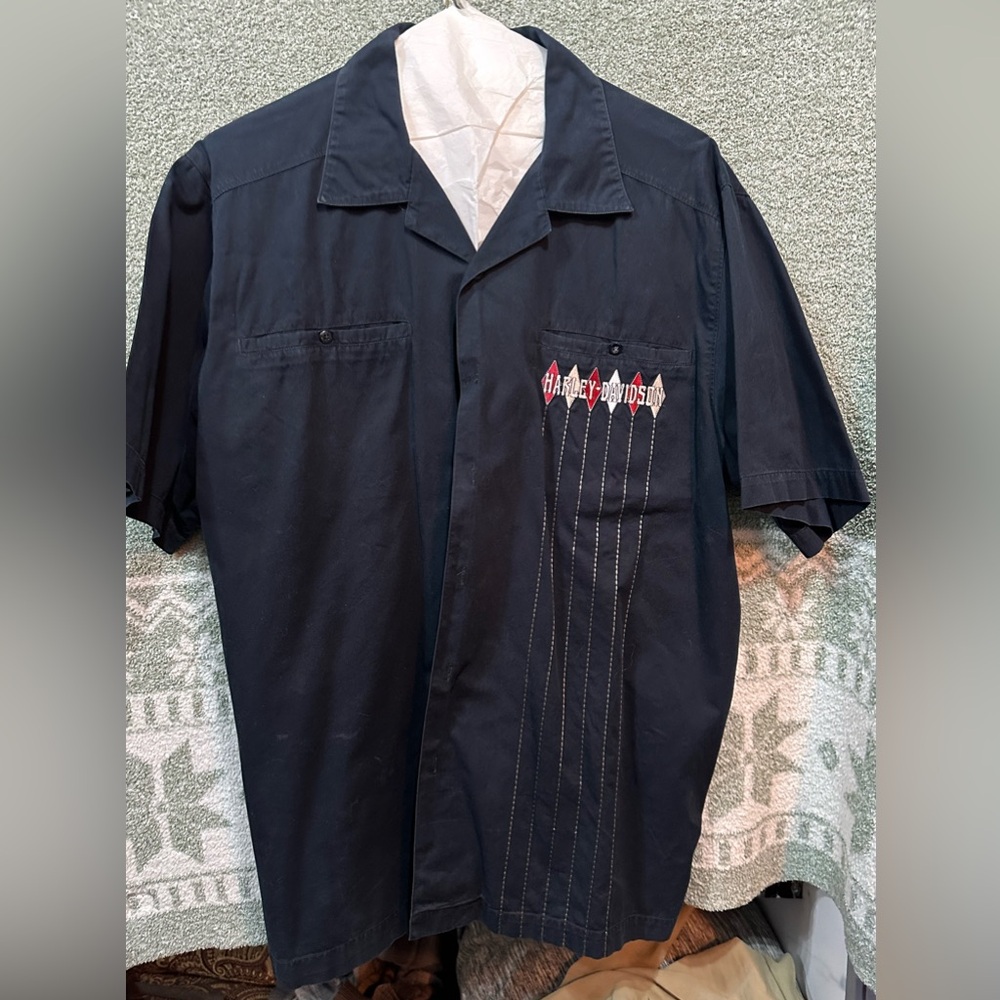 Harleydavidson short sleeve button-down shirt, size XL